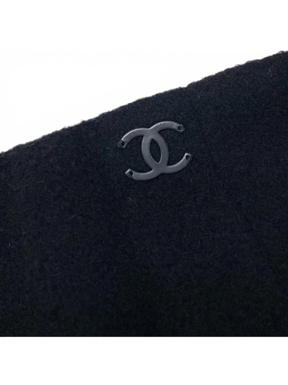 Chanel CC Logo Pencil Skirt Long Black 44